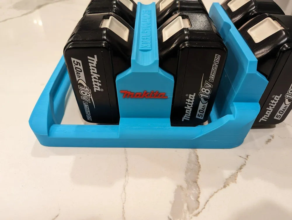 Lid Locking Makita 18v Battery Holder x6 (RS-Mk18LLBC)