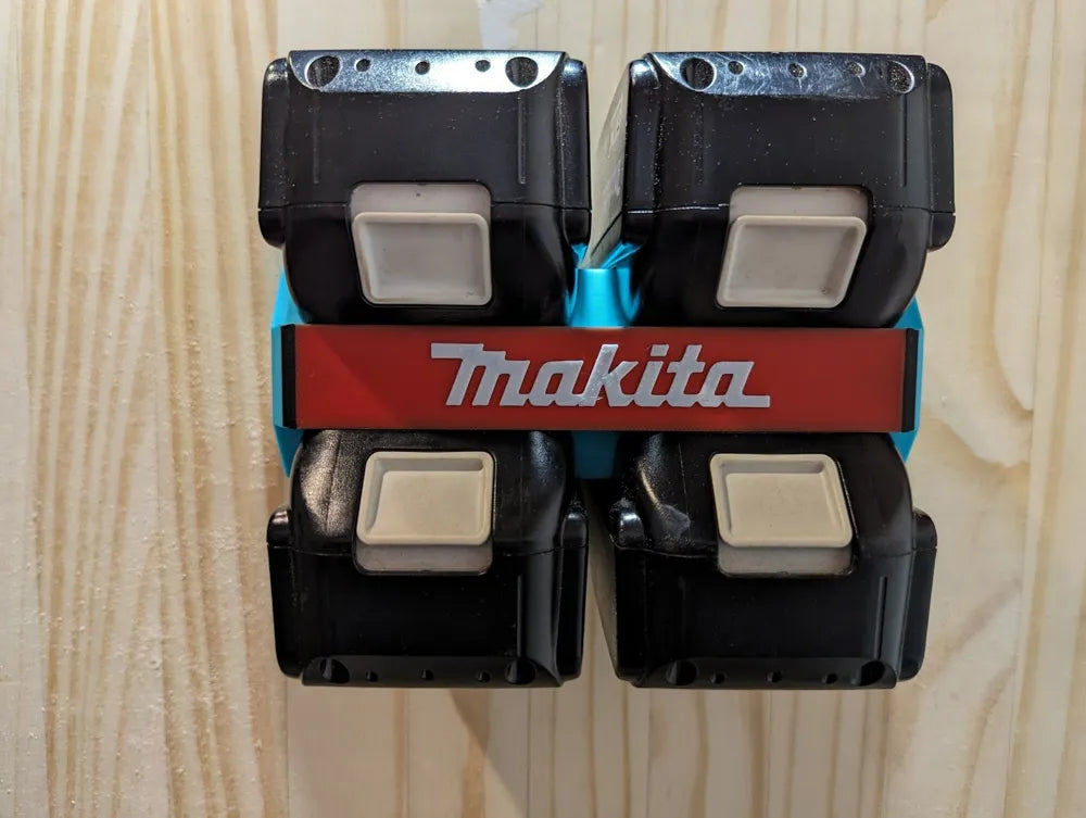 Wall Mount for Makita 18v Batteries x4 (RS-Mk18WM)