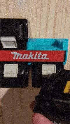 Wall Mount for Makita 18v Batteries x4 (RS-Mk18WM)