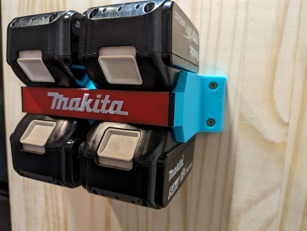 Wall Mount for Makita 18v Batteries x4 (RS-Mk18WM)