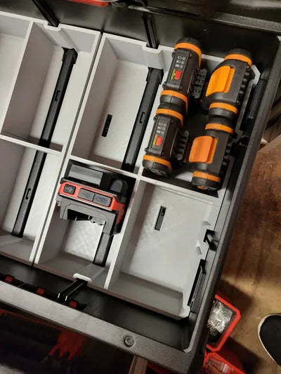 Packout Drawer Insert for Large M18 Batteries (MDD-18LB) - Milwaukee Dave Design