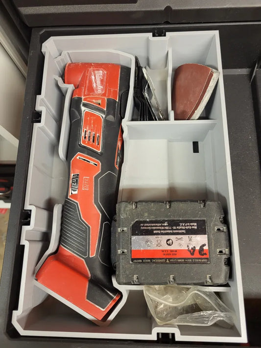 Packout Drawer Insert for M18 Brushed Multitool w/ Battery Holder-Milwaukee Dave Designs (MDD-M18BMTB)