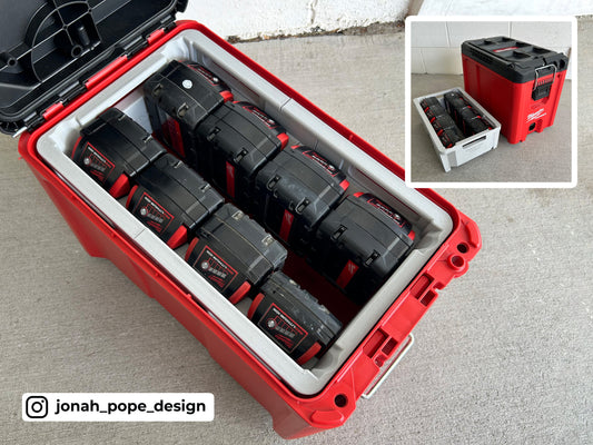 Packout Ammo Can Insert for M18 Batteries - Jonah Pope Design (JPAC-BR)