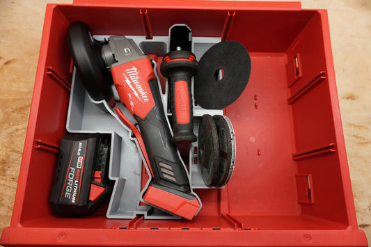 Packout Drawer Insert For Milwaukee M18 FUEL 4 1/2" Variable Speed Grinder 2888 (MAG2888 D)