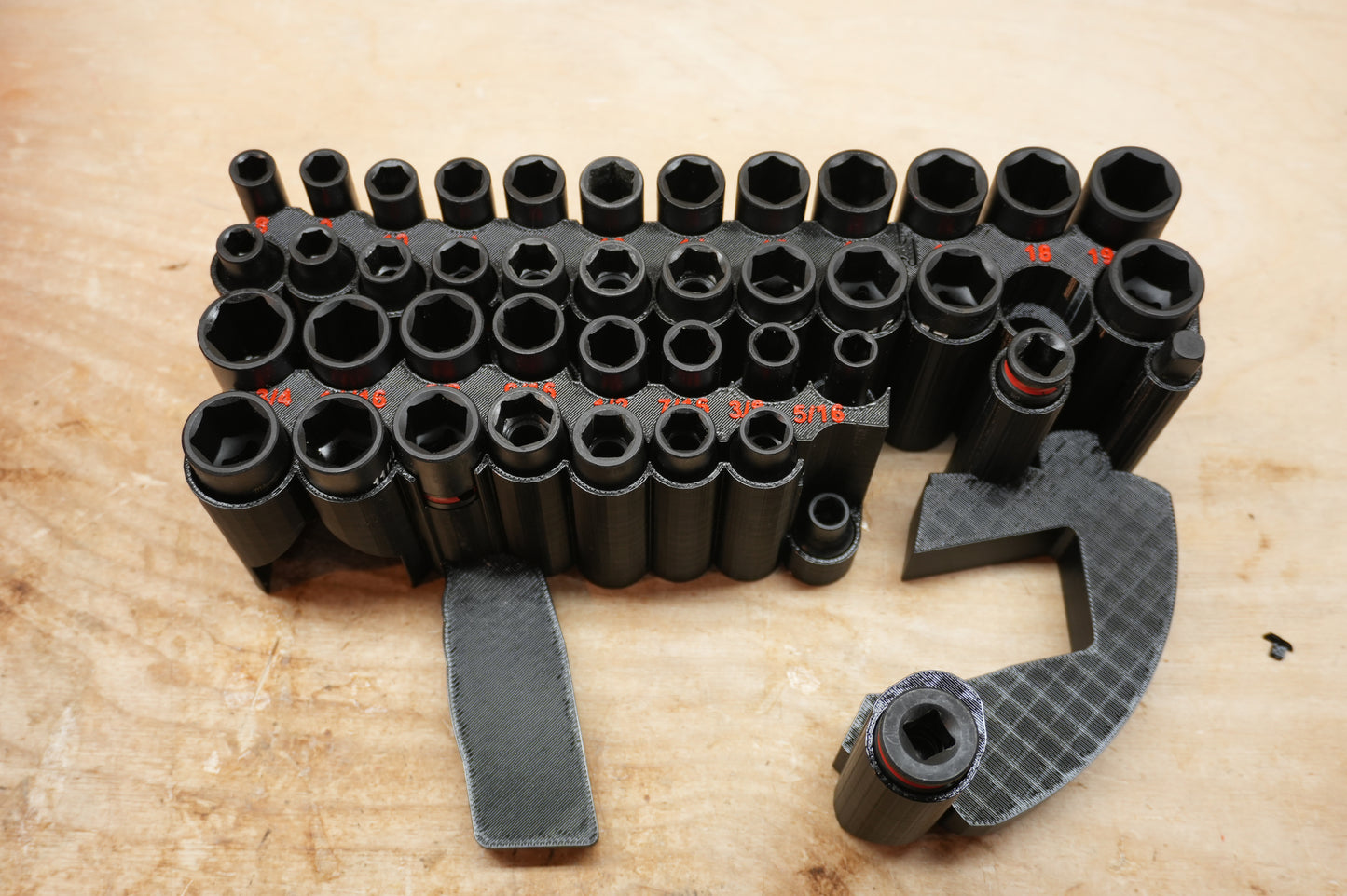 Packout Insert For M12 Sub-Compact 3/8" Impact Wrench + 43-piece Impact Socket Set (SWASH sub)