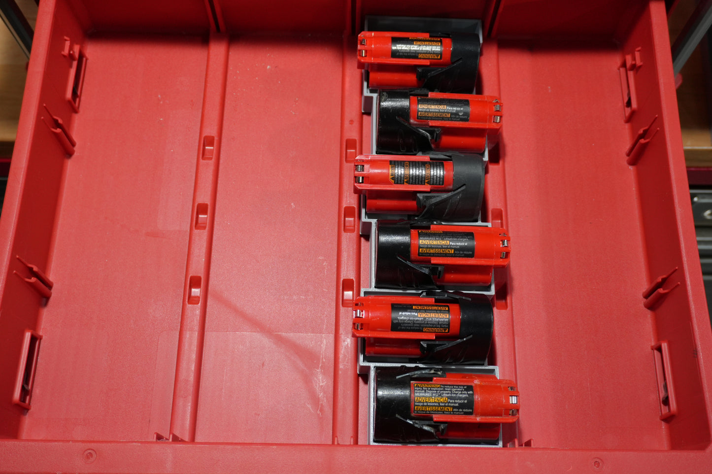 Packout 4-Drawer Insert for M12 Small Format Batteries - Single Barrel D4 Collection (MSBR D4)