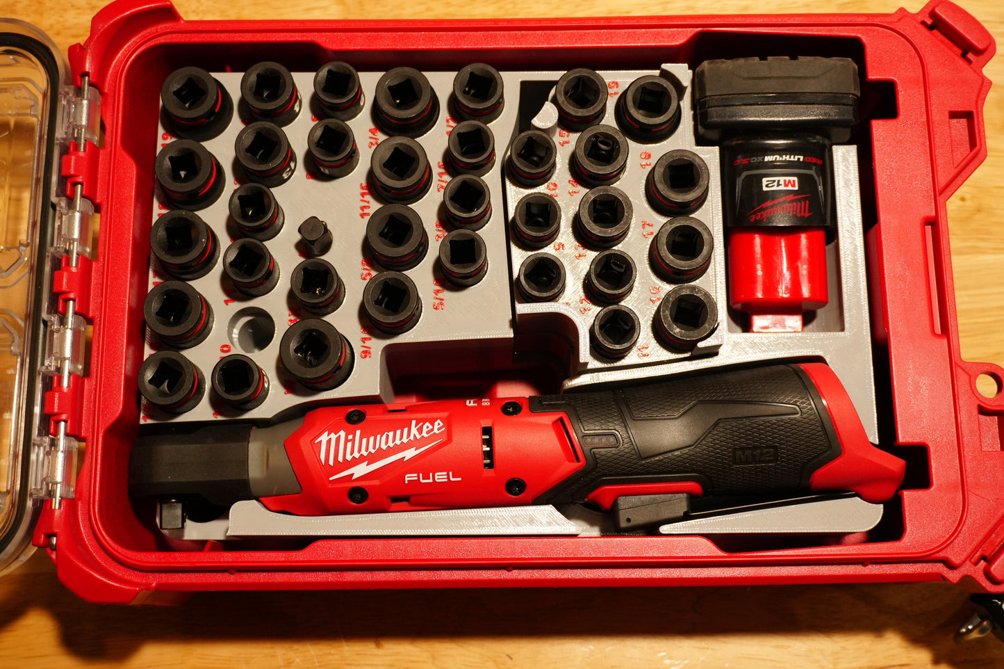 Packout Organizer Insert for NEW M12 Ratchets and Impact Socket Set (MRg2SH)
