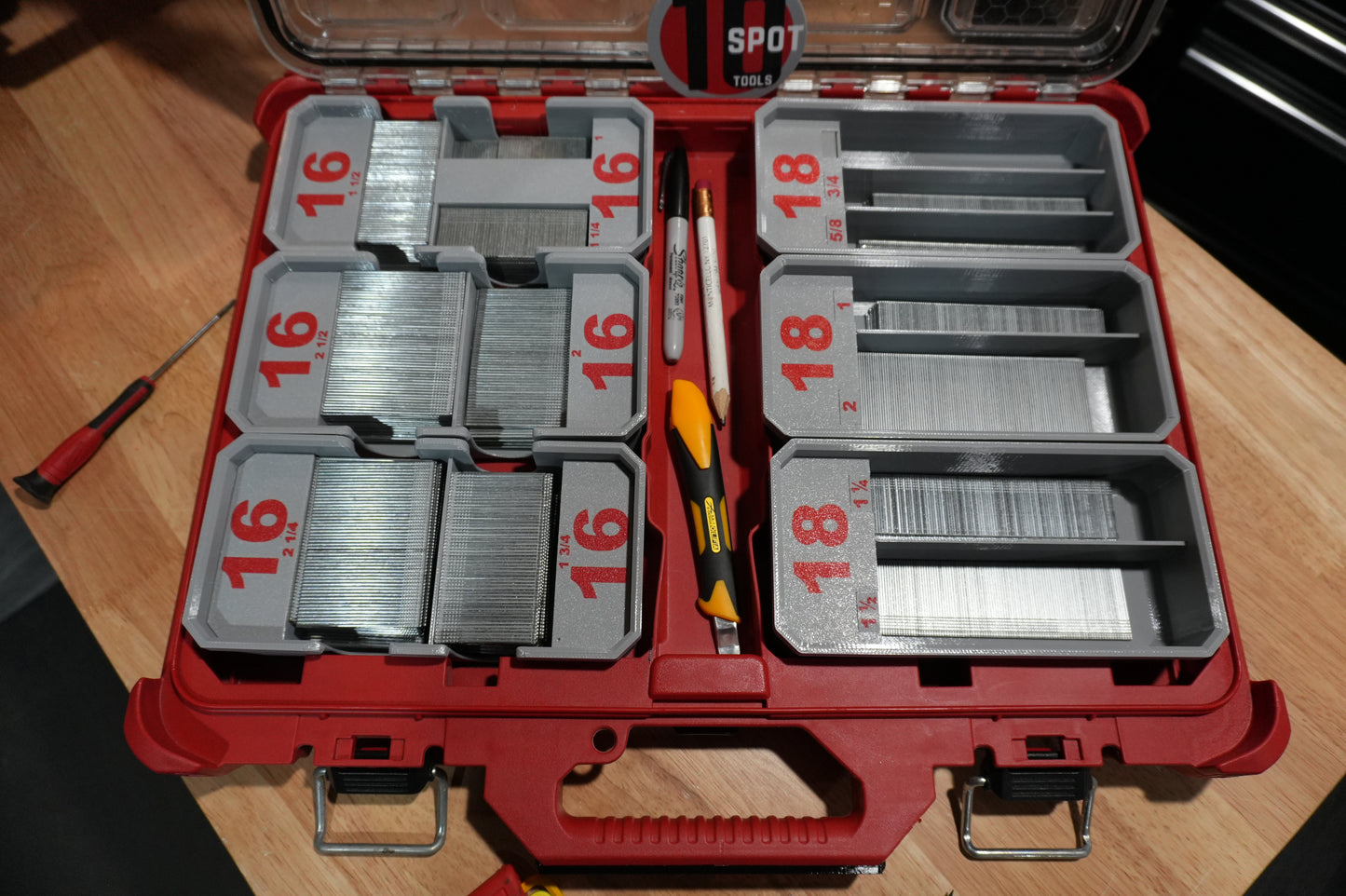 Packout Low Profile 16ga. Straight Finish Nail Caddies (LPNC16)