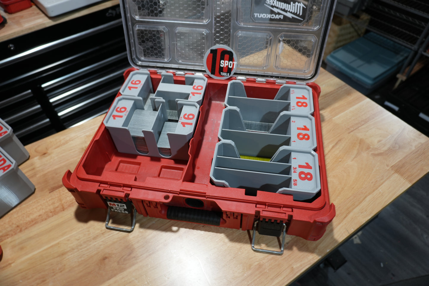Packout Organizer 16ga. Straight Finish Nail Caddies (NC16)