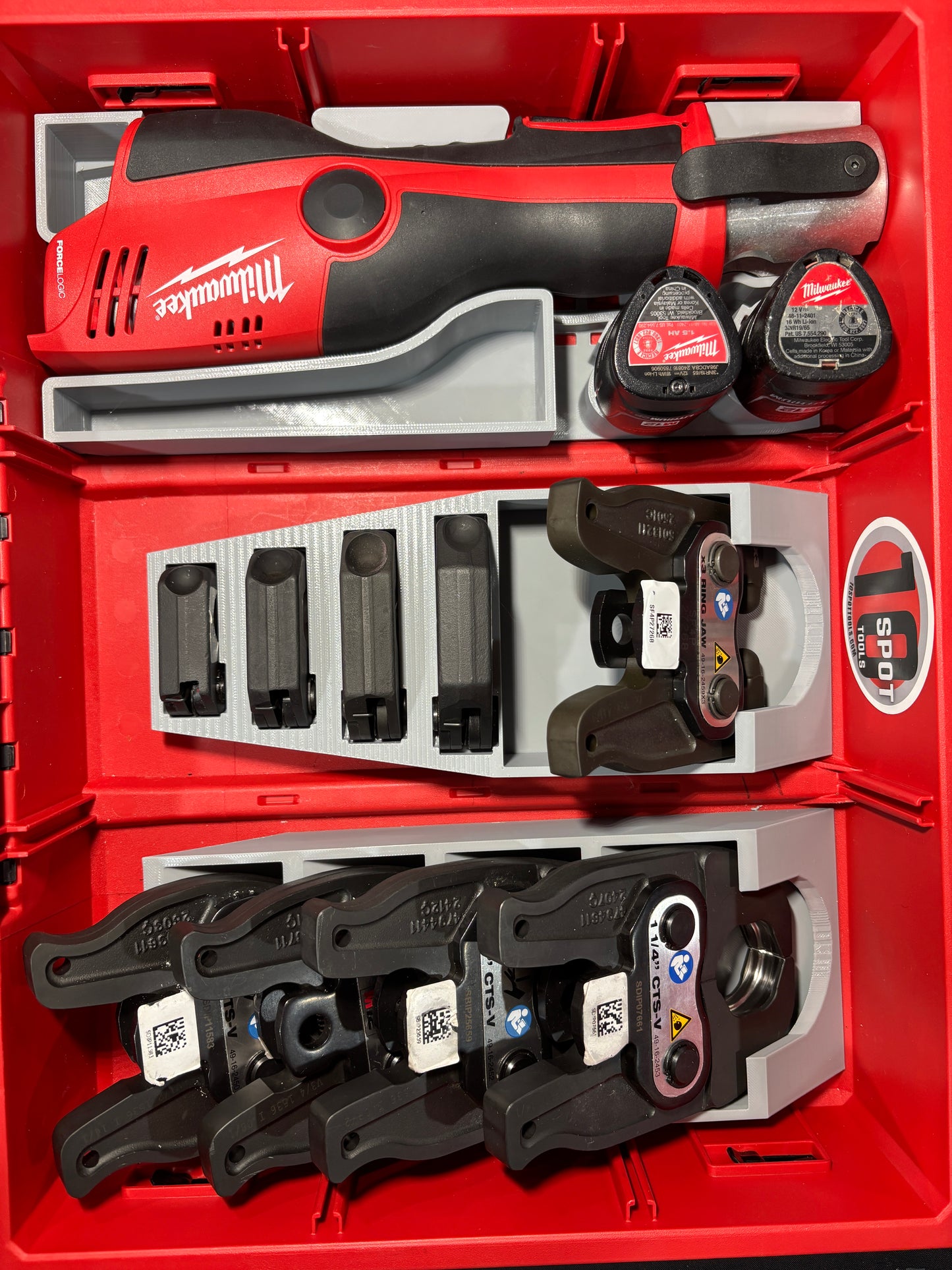 3-Drawer Packout Inserts for M12 Pro Press, Jaws, and Rings (MPP D)