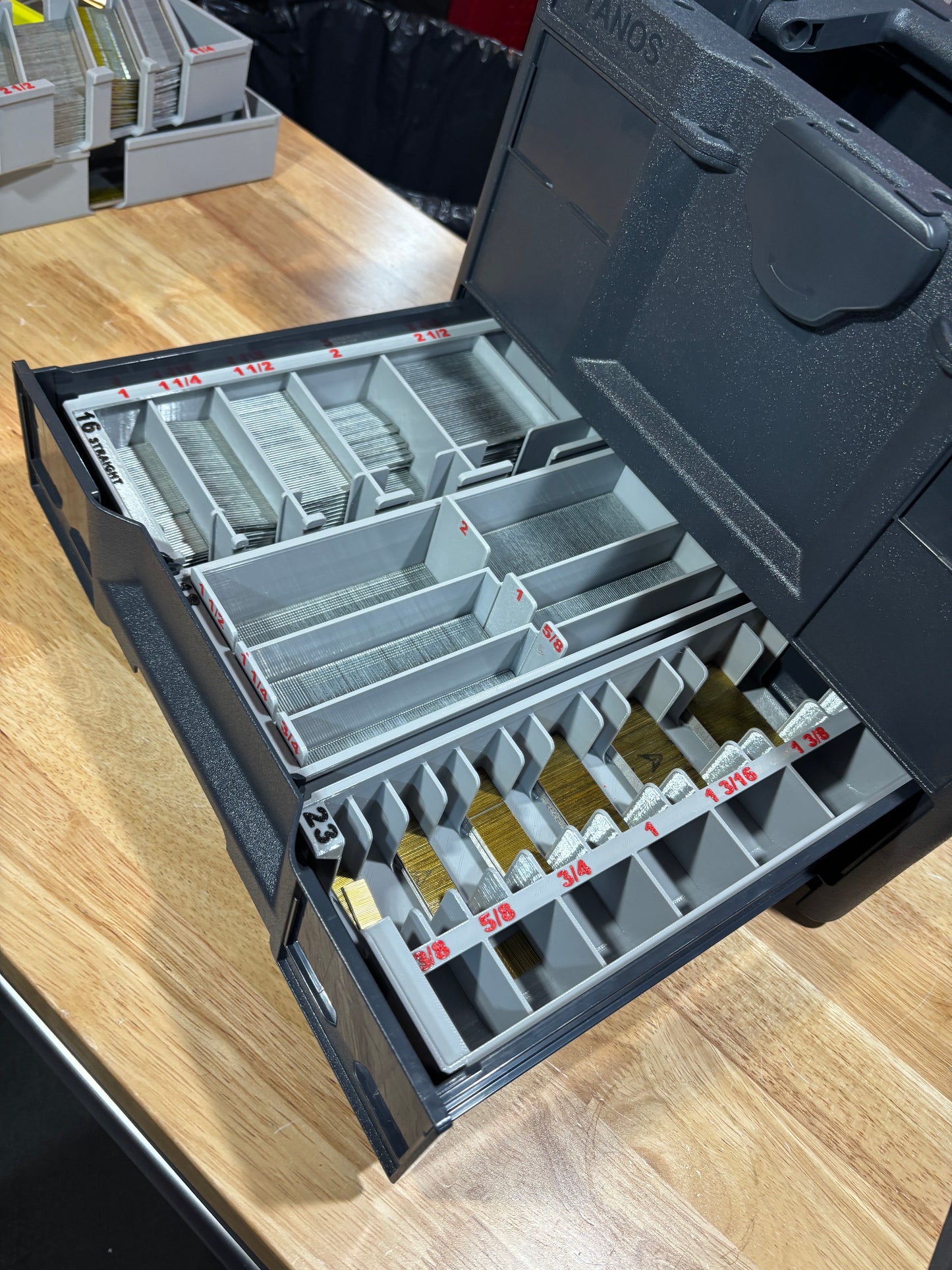16 ga Angled Finish Nail Caddy for Systainer Drawers (SYS-NC16a)