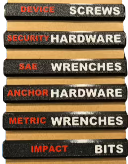 Low Profile Packout Organizer Labels - Black Background