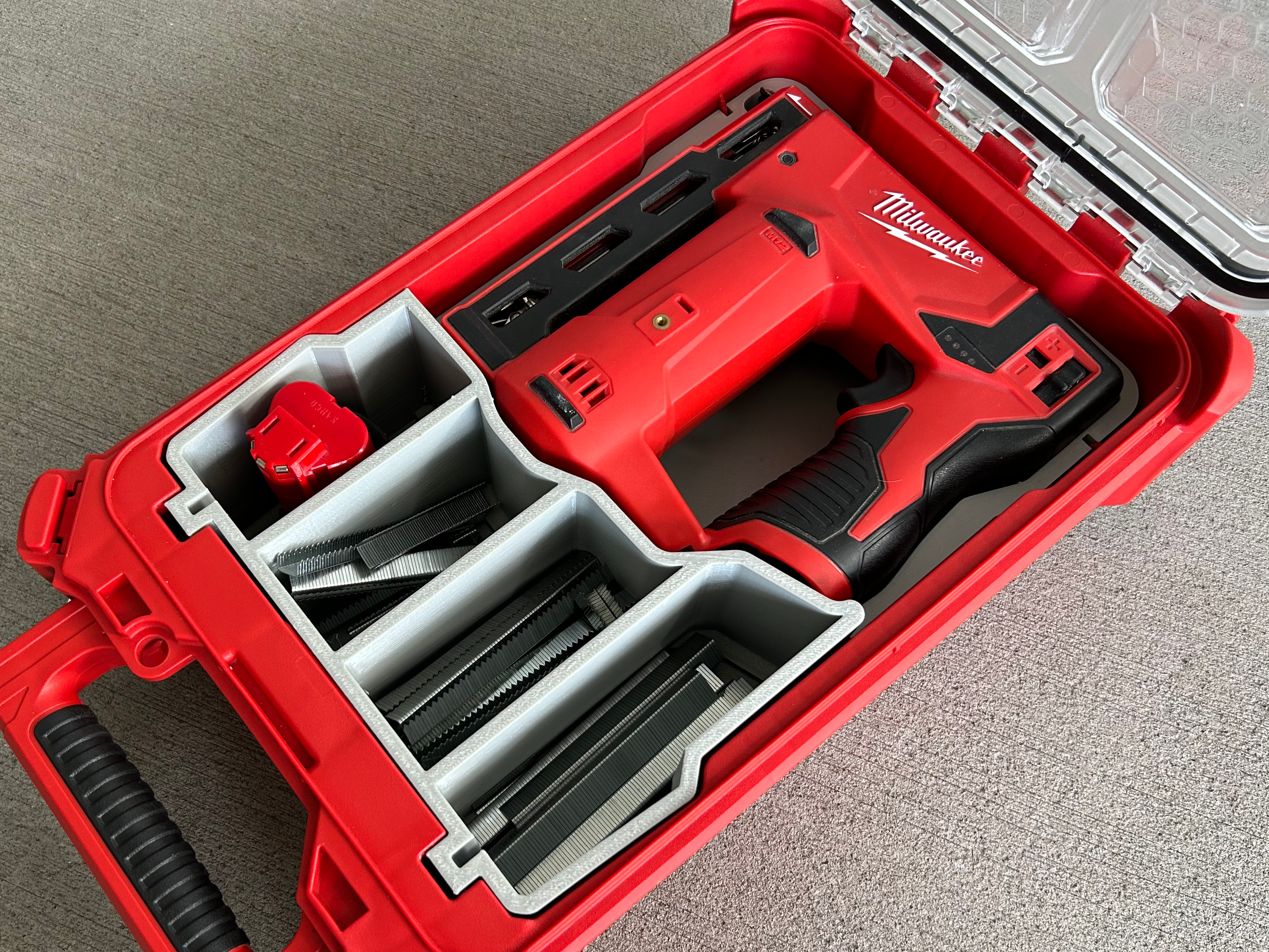 Jonah Pope Design PETG Insert For Milwaukee Packout - Fits M12 3/8 Crown Stapler