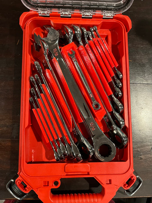 Packout Insert For SAE Ratcheting Combination Wrench Set (RCW-S)