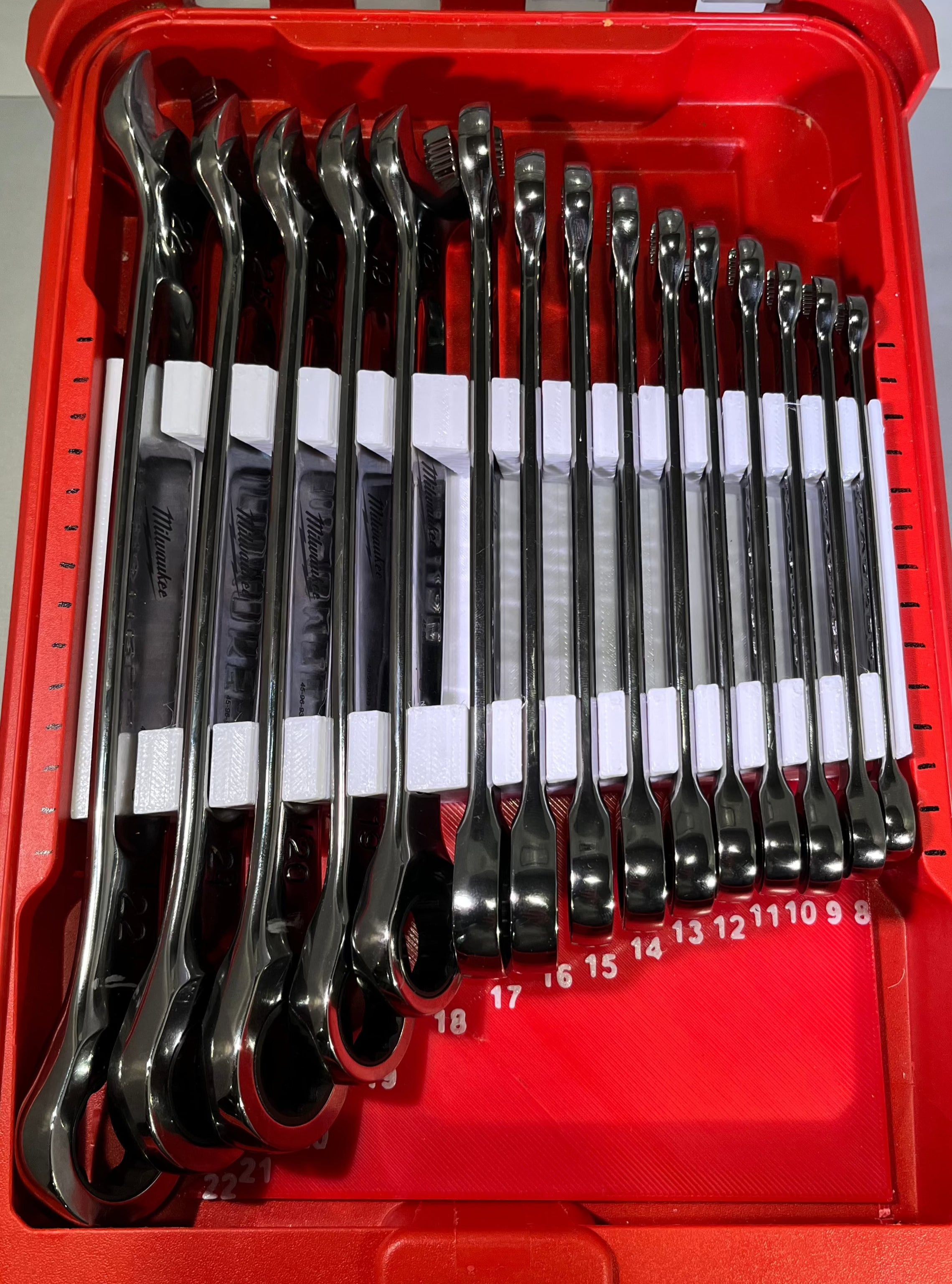 Metric Ratcheting Combination Wrench Packout Insert (RCW-M) – 10-Spot Tools
