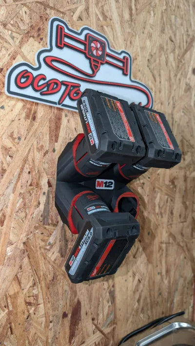 Wall Mount for M12 Batteries x4 (RS-M12BWM)