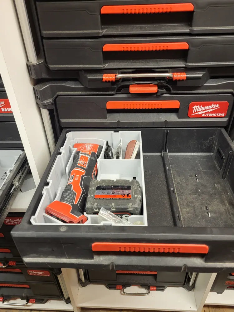 Packout Drawer Insert for M18 Brushed Multitool w/ Battery Holder-Milwaukee Dave Designs (MDD-M18BMTB)