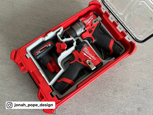 Packout Insert For M12 Gen 3 Drill/Impact Driver - Jonah Pope Design (JP-DID3)