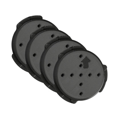 Twist-Lock Packout Mounting Adapters (4-Pack) – External Battery Mount Attachment Bases for Milwaukee PACKOUT System