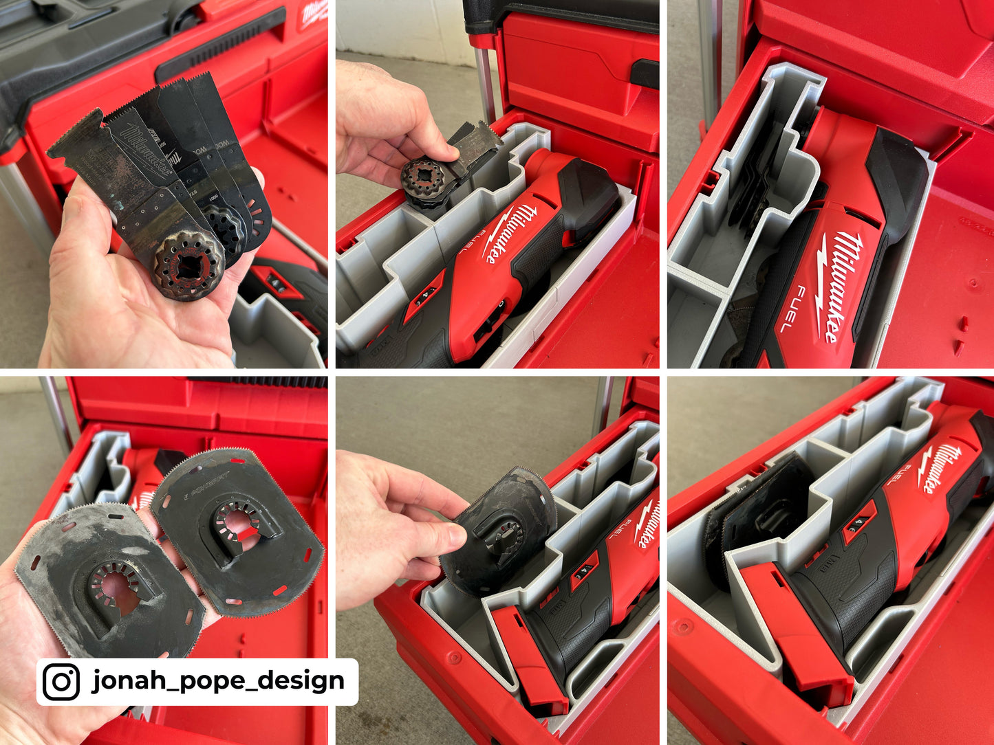 Slimline Packout Drawer Insert for M18 FUEL Multi-Tool - Jonah Pope Design (JPD-18MT)