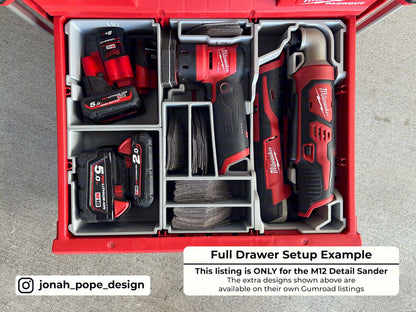 Packout Drawer Slimline Insert For M12 Fuel Detail Sander (JPD-MDS) - Jonah Pope Design