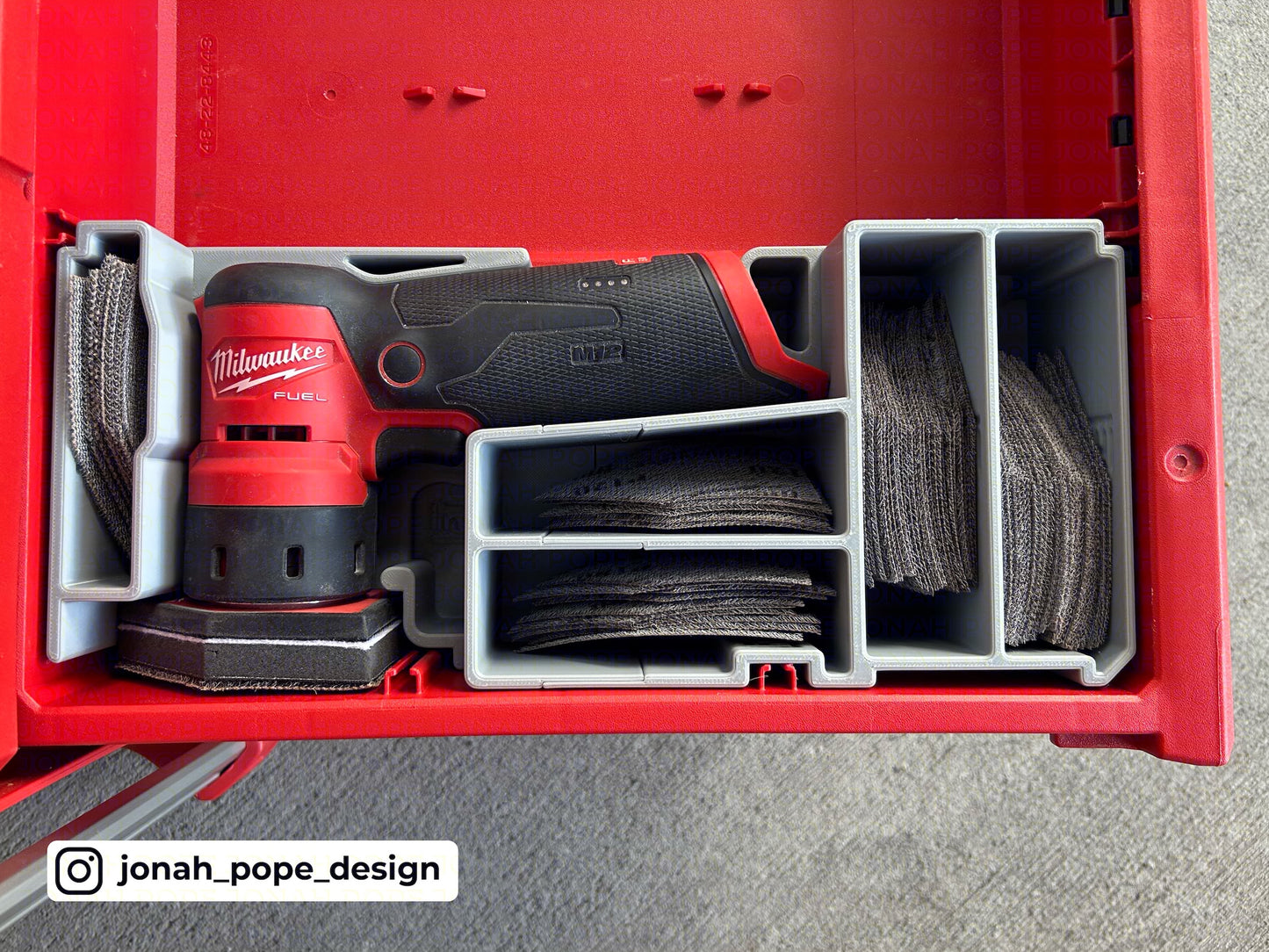 Packout Drawer Slimline Insert For M12 Fuel Detail Sander (JPD-MDS) - Jonah Pope Design