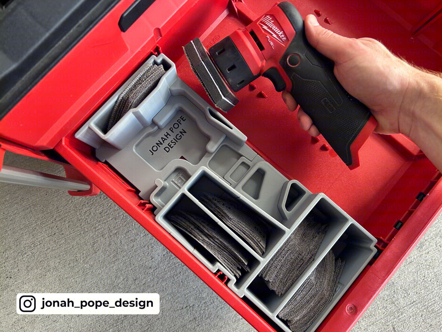 Packout Drawer Slimline Insert For M12 Fuel Detail Sander (JPD-MDS) - Jonah Pope Design