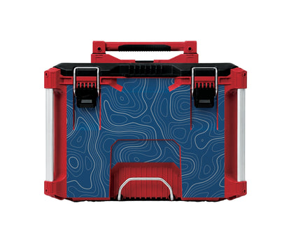Blue Topographic – Rolling Tool Box Wrap Kit
