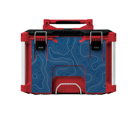 Blue Topographic – Rolling Tool Box Wrap Kit