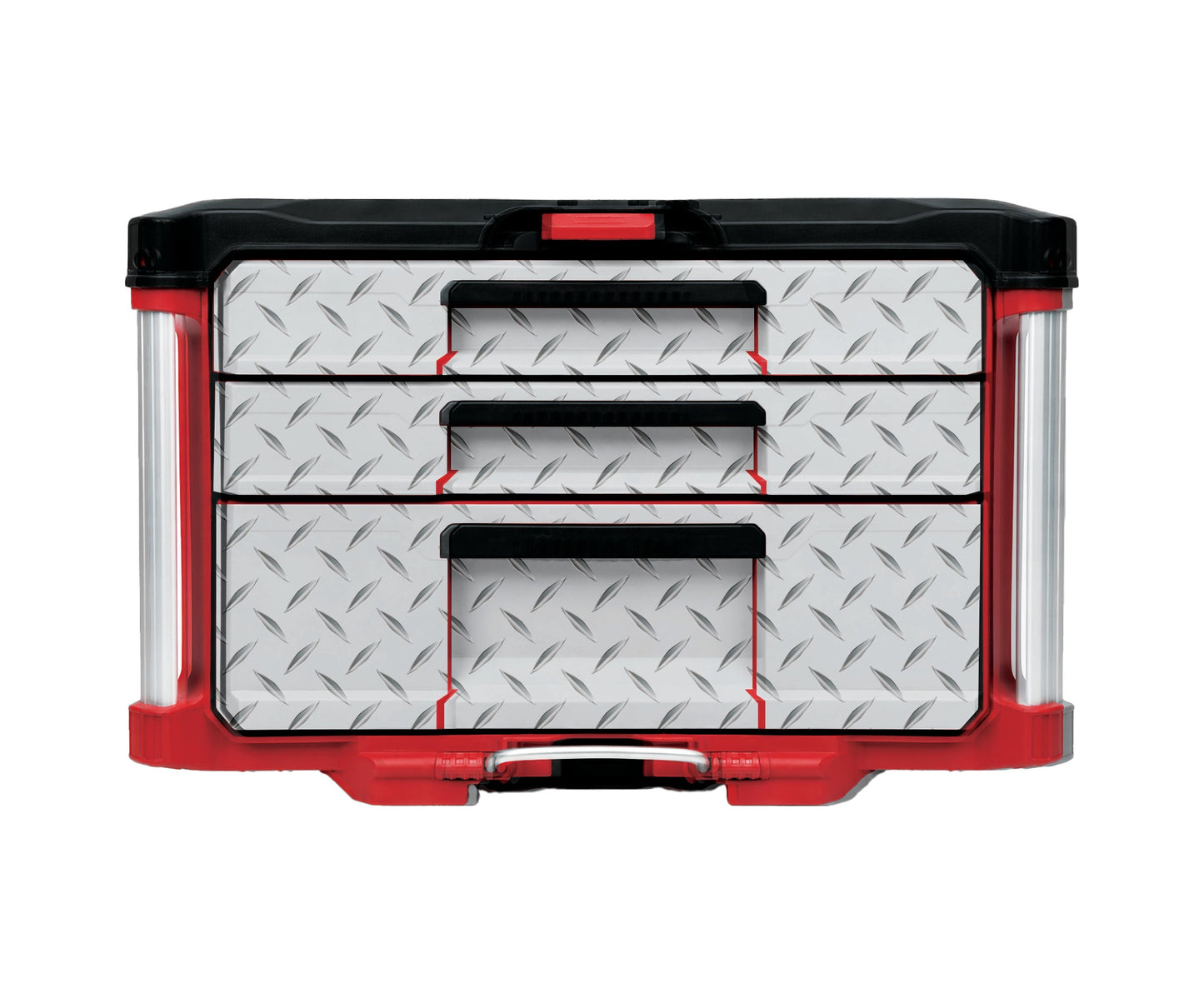 Diamond Plate – 3-Drawer Tool Box - 2 Small / 1 Large Wrap Kit