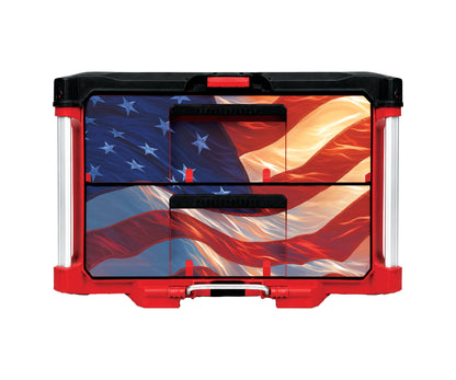 American Flag – 2-Drawer Toolbox Wrap Kit