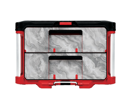 White Marble – 2-Drawer Tool Box Wrap Kit