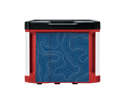 Blue Topographic – 2-Drawer Tool Box Wrap Kit