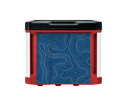 Blue Topographic – 4-Drawer Tool Box Wrap Kit