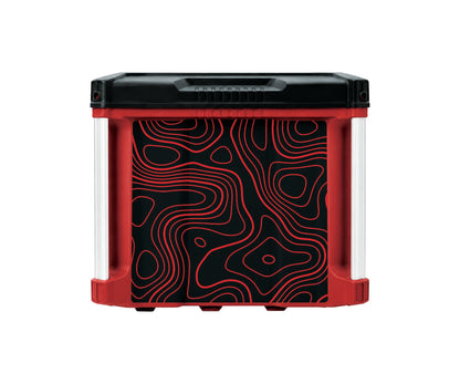 Red Topographics – 3-Drawer Tool Box - 2 Small / 1 Large Wrap Kit