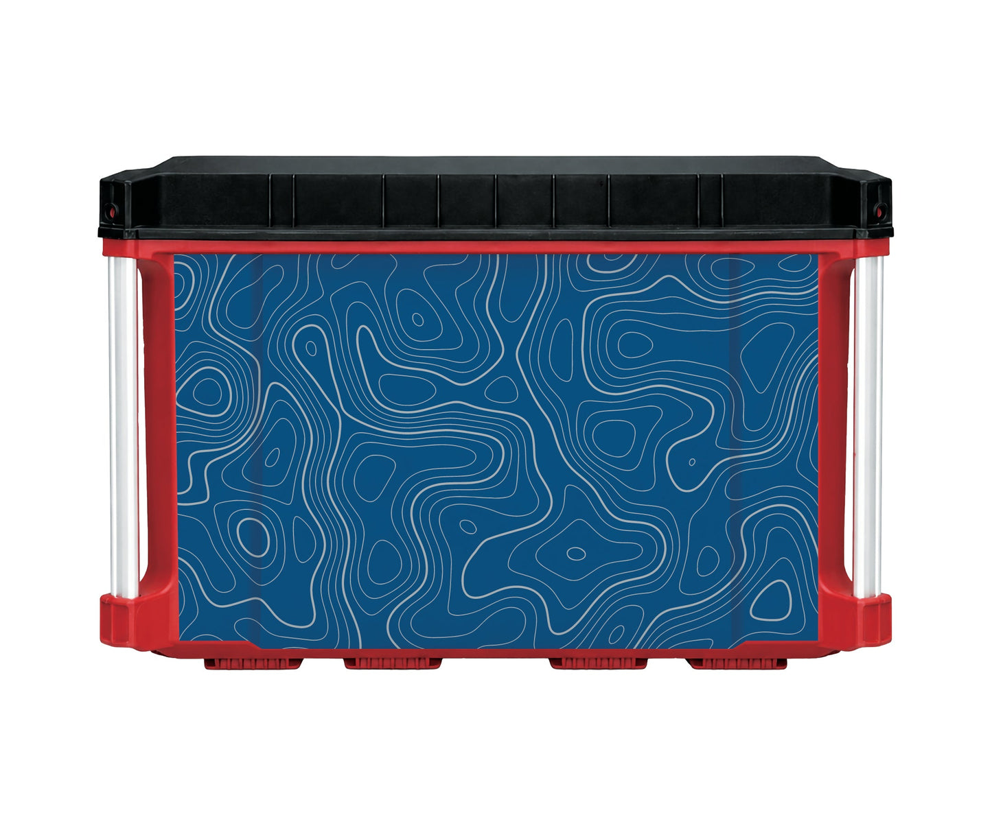 Blue Topographic – 3 Medium-Drawer Tool Box Wrap Kit