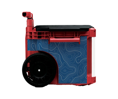 Blue Topographic – Rolling Tool Box Wrap Kit