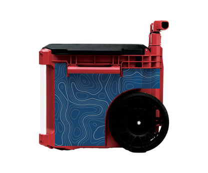Blue Topographic – Rolling Tool Box Wrap Kit