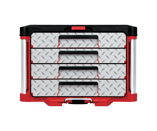 Diamond Plate – 4-Drawer Tool Box Wrap Kit