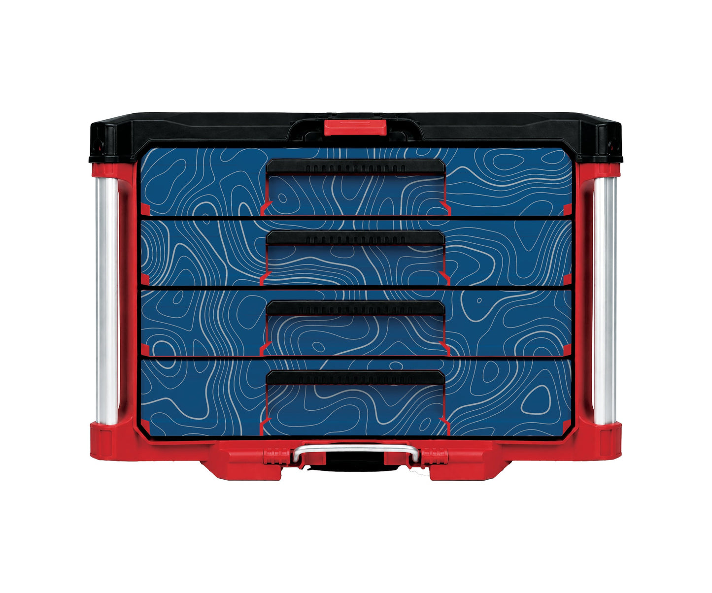 Blue Topographic – 4-Drawer Tool Box Wrap Kit