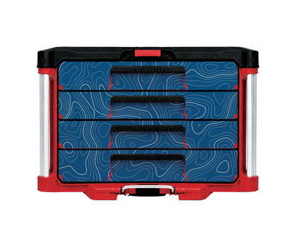 Blue Topographic – 4-Drawer Tool Box Wrap Kit