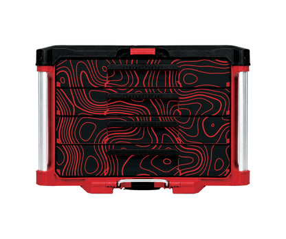 Red Topographics – 4-Drawer Tool Box Wrap Kit