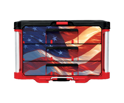 American Flag – 3 Medium-Drawer Toolbox Wrap Kit