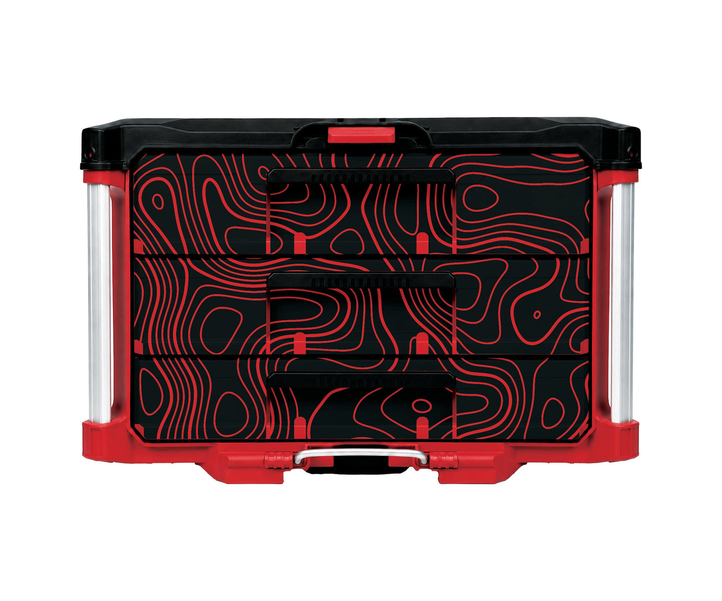 Red Topographics – 3 Medium-Drawer Tool Box Wrap Kit