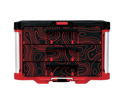 Red Topographics – 3 Medium-Drawer Tool Box Wrap Kit