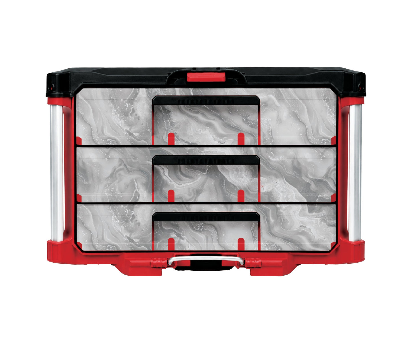White Marble – 3 Medium-Drawer Tool Box Wrap Kit