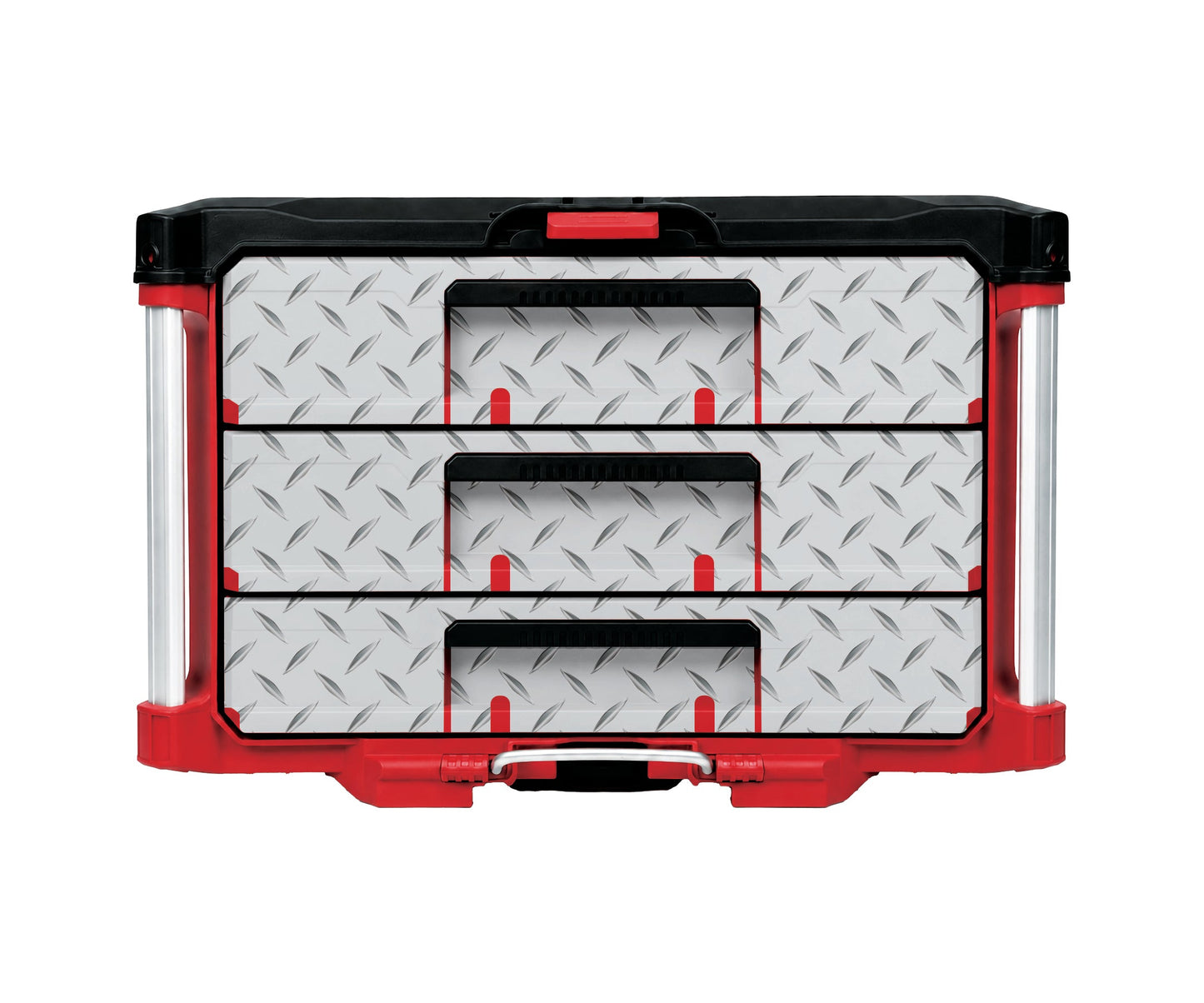Diamond Plate – 3 Medium-Drawer Tool Box Wrap Kit
