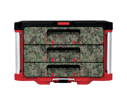 Woodland Digital Camo – 3 Medium-Drawer Tool Box Wrap Kit