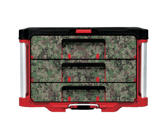 Woodland Digital Camo – 3 Medium-Drawer Tool Box Wrap Kit