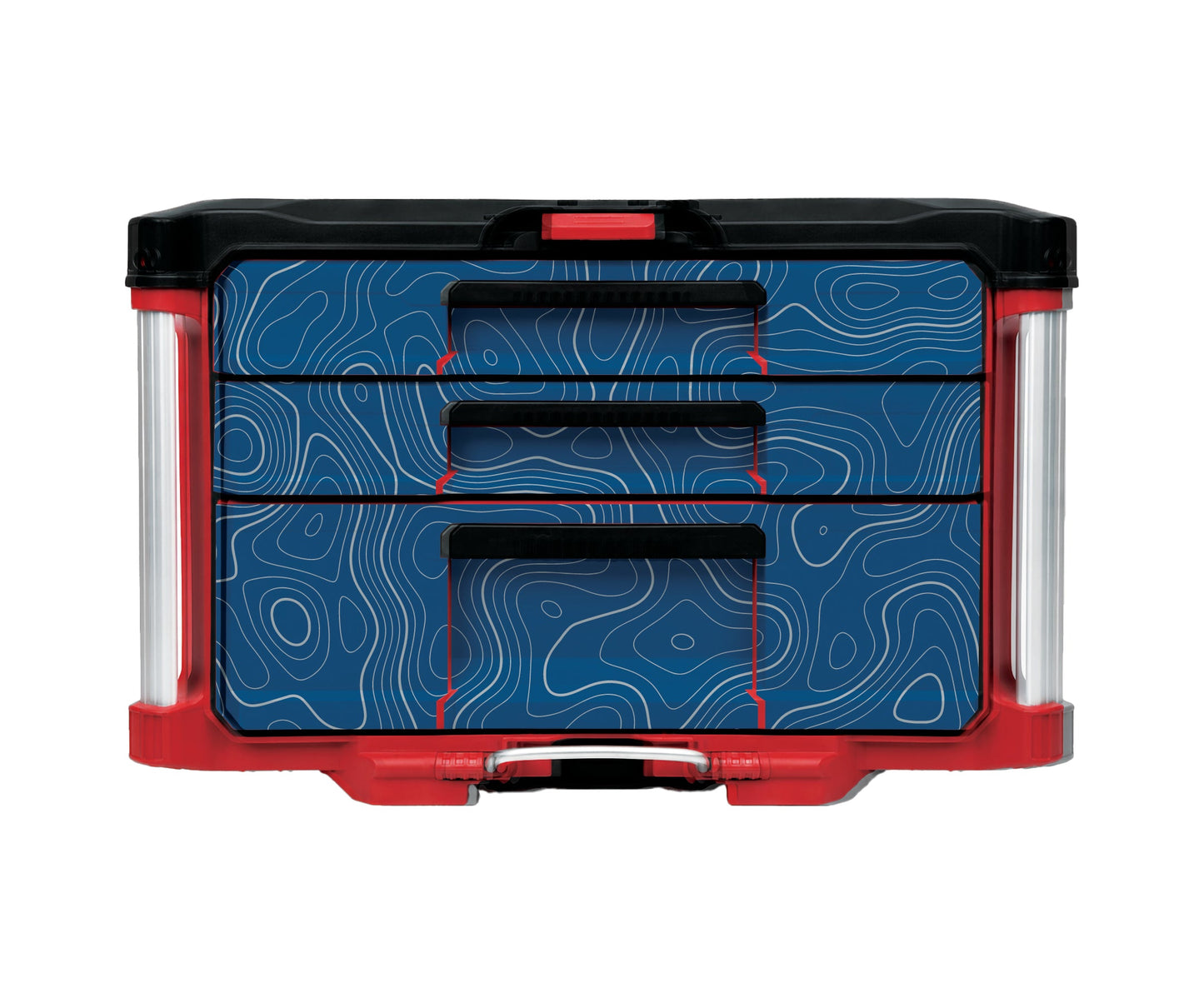 Blue Topographic – 3-Drawer Tool Box Wrap Kit